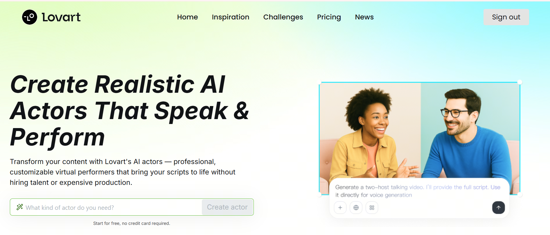 Lovart-Al Actor Generator